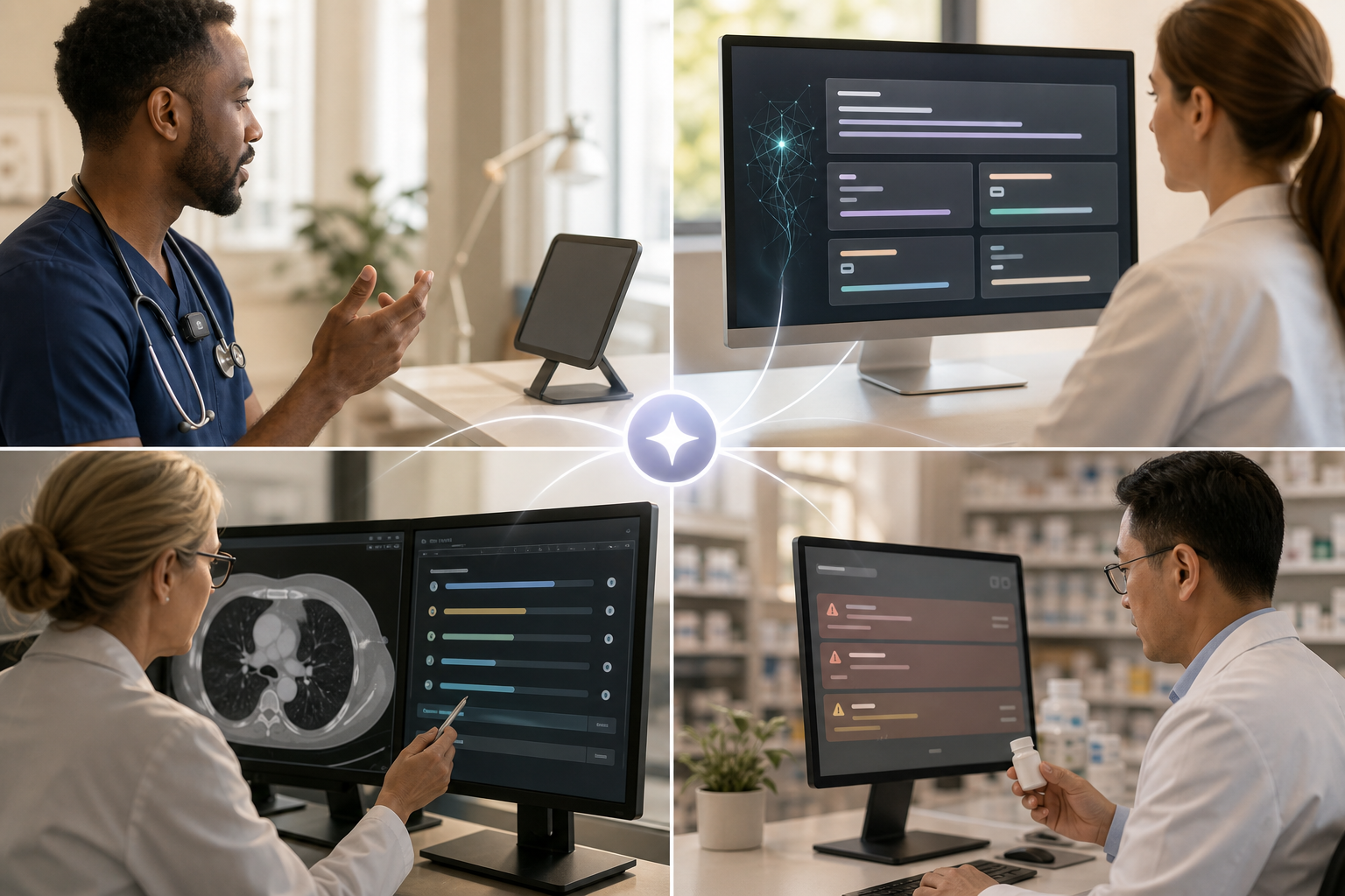 Step-by-step ai-powered ehr and clinical documentation scribe review flow