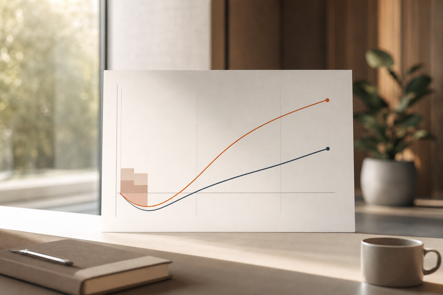 ROI and cost trajectory illustration for pricing models