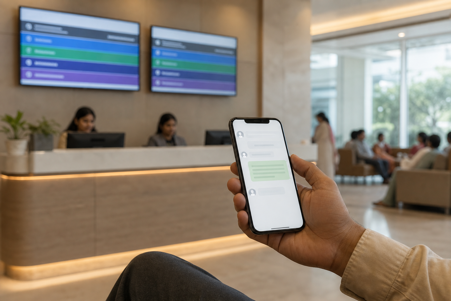 Real-time token display and dual-queue setup