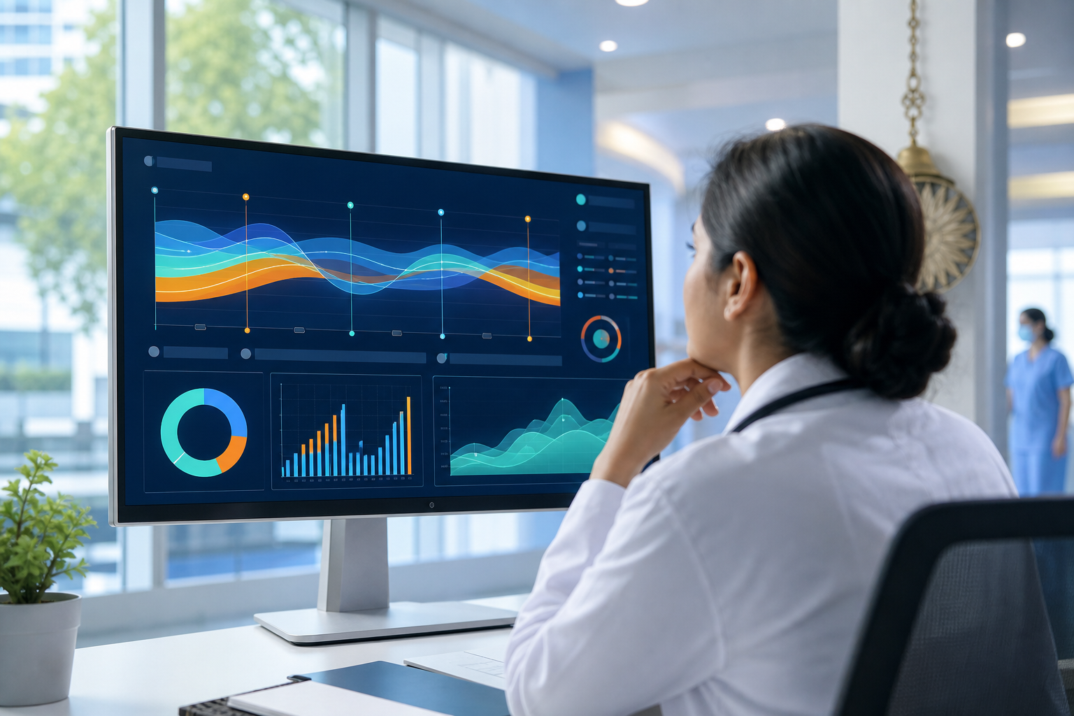 ai radiology, lab, pharmacy, and blood bank management dashboard