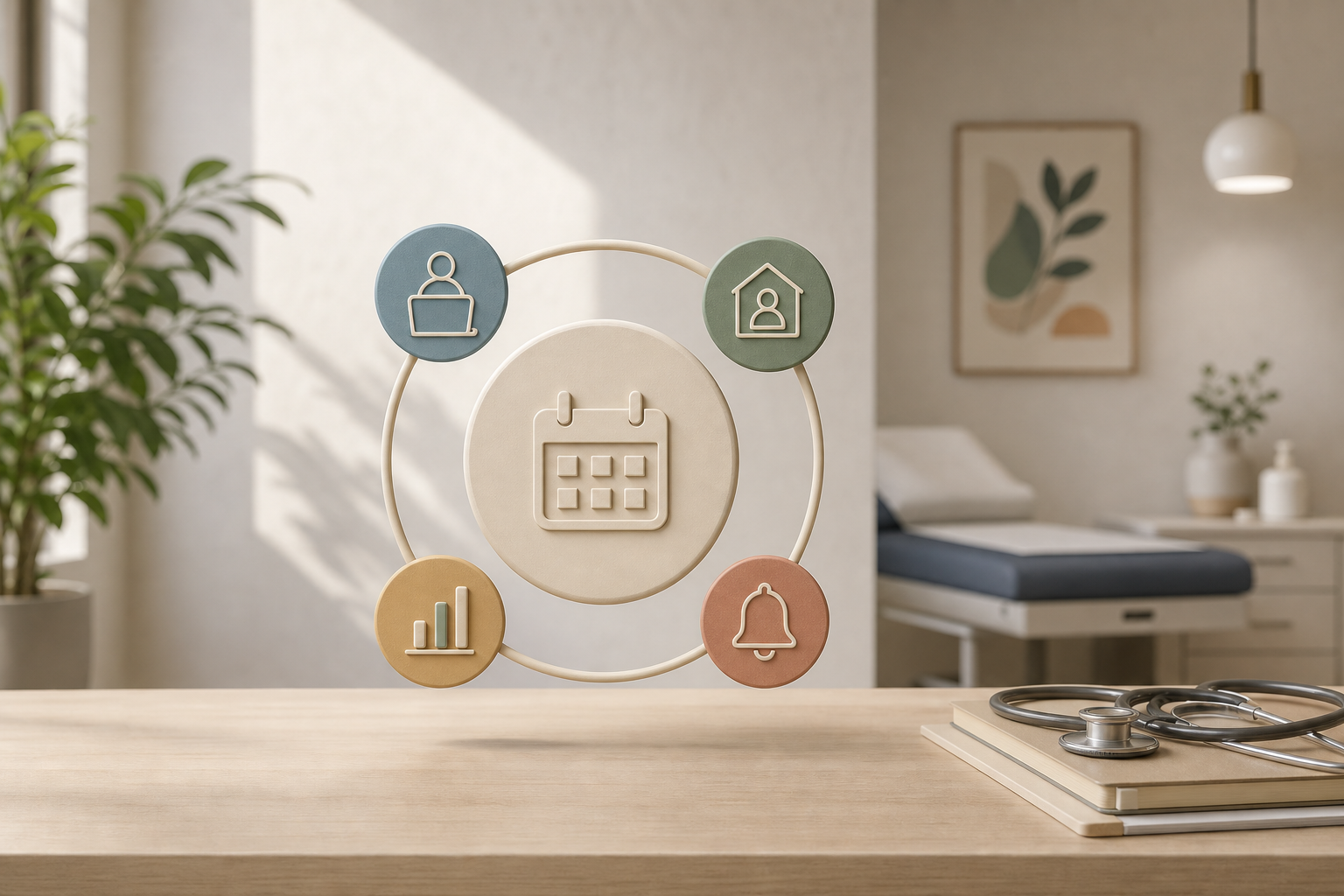 Summary infographic of hybrid OPD model