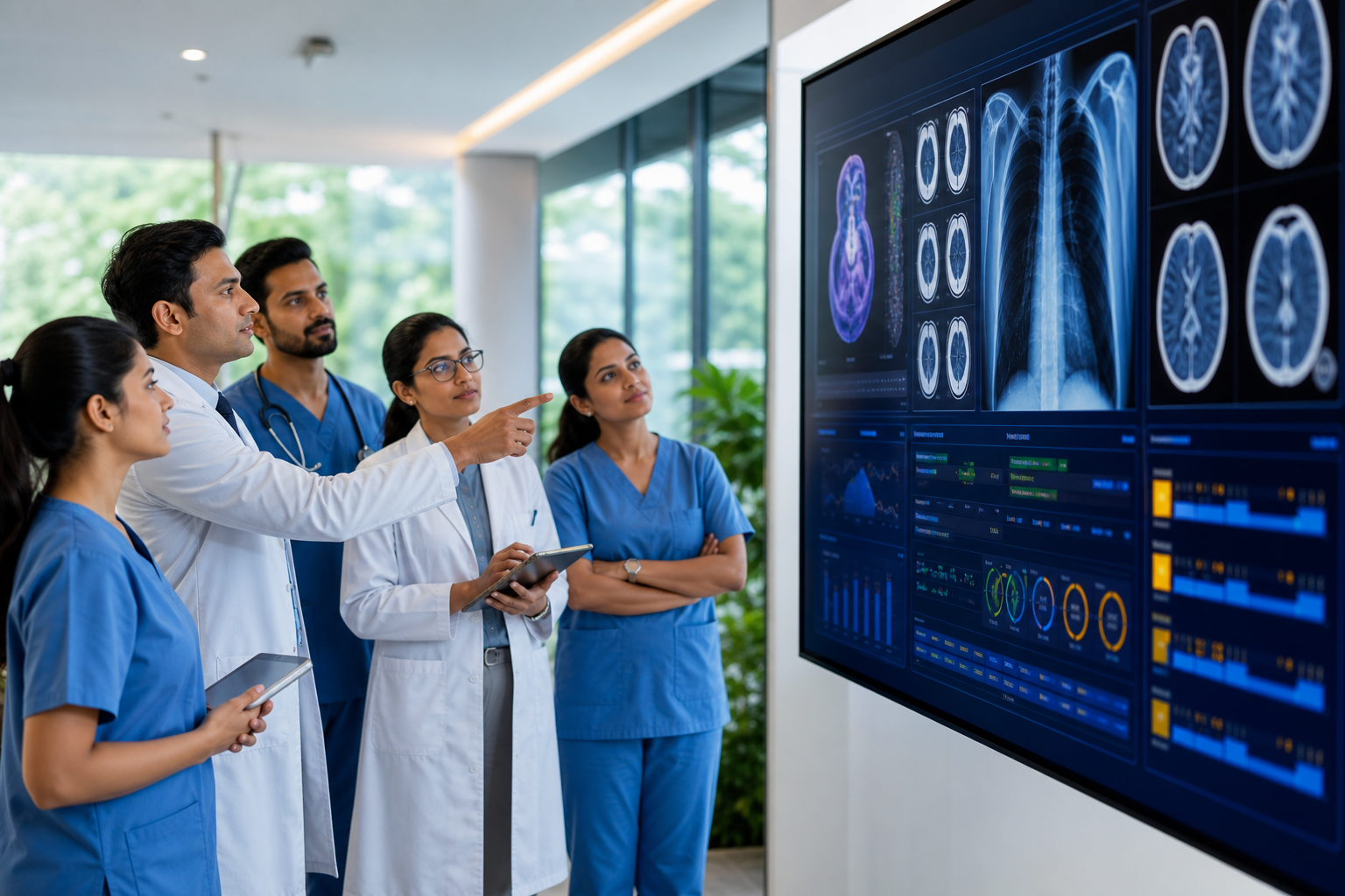 best ai radiology, lab, pharmacy, and blood bank management dashboard overview