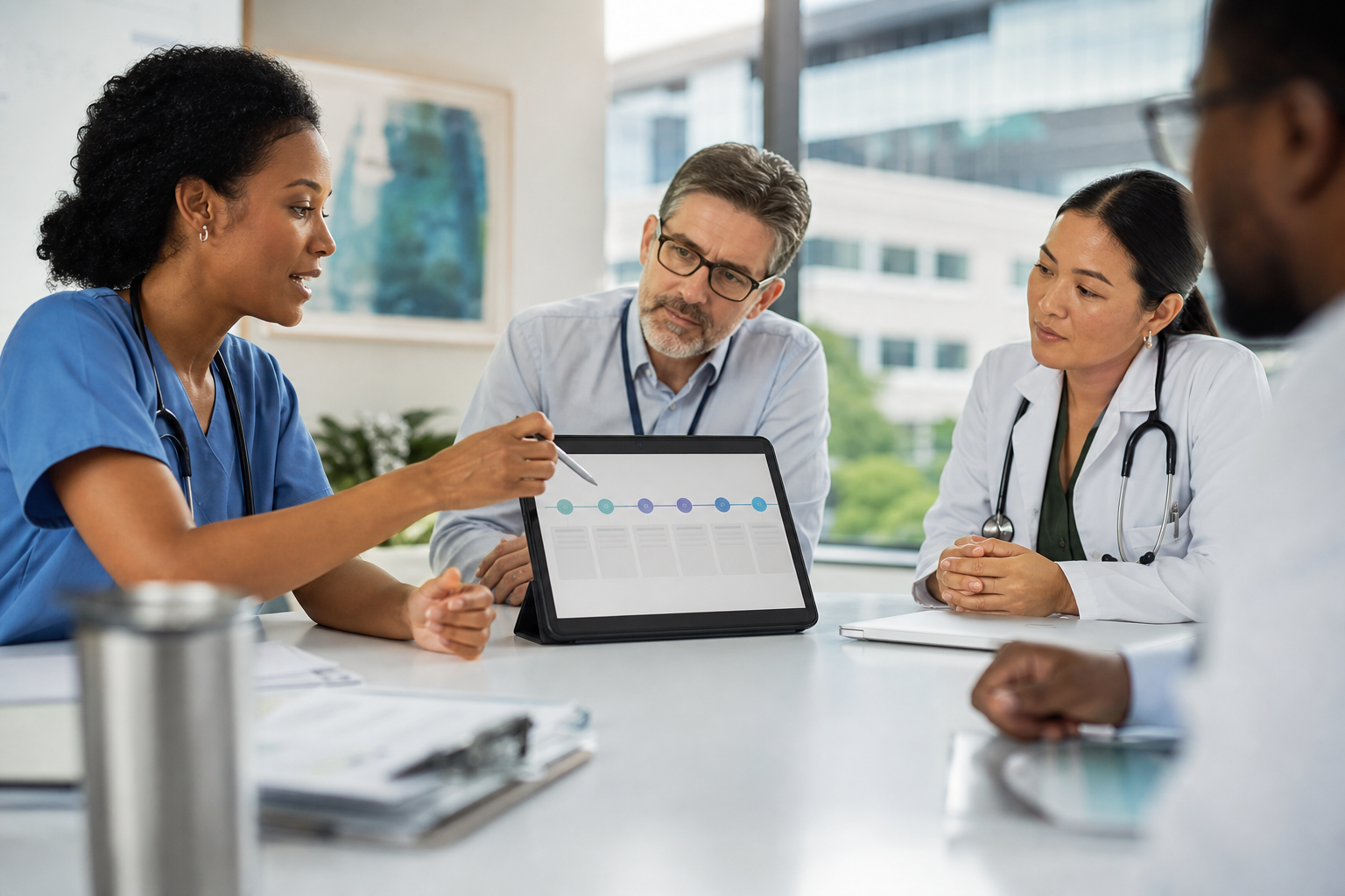 Onboarding timeline for an AI-native EHR