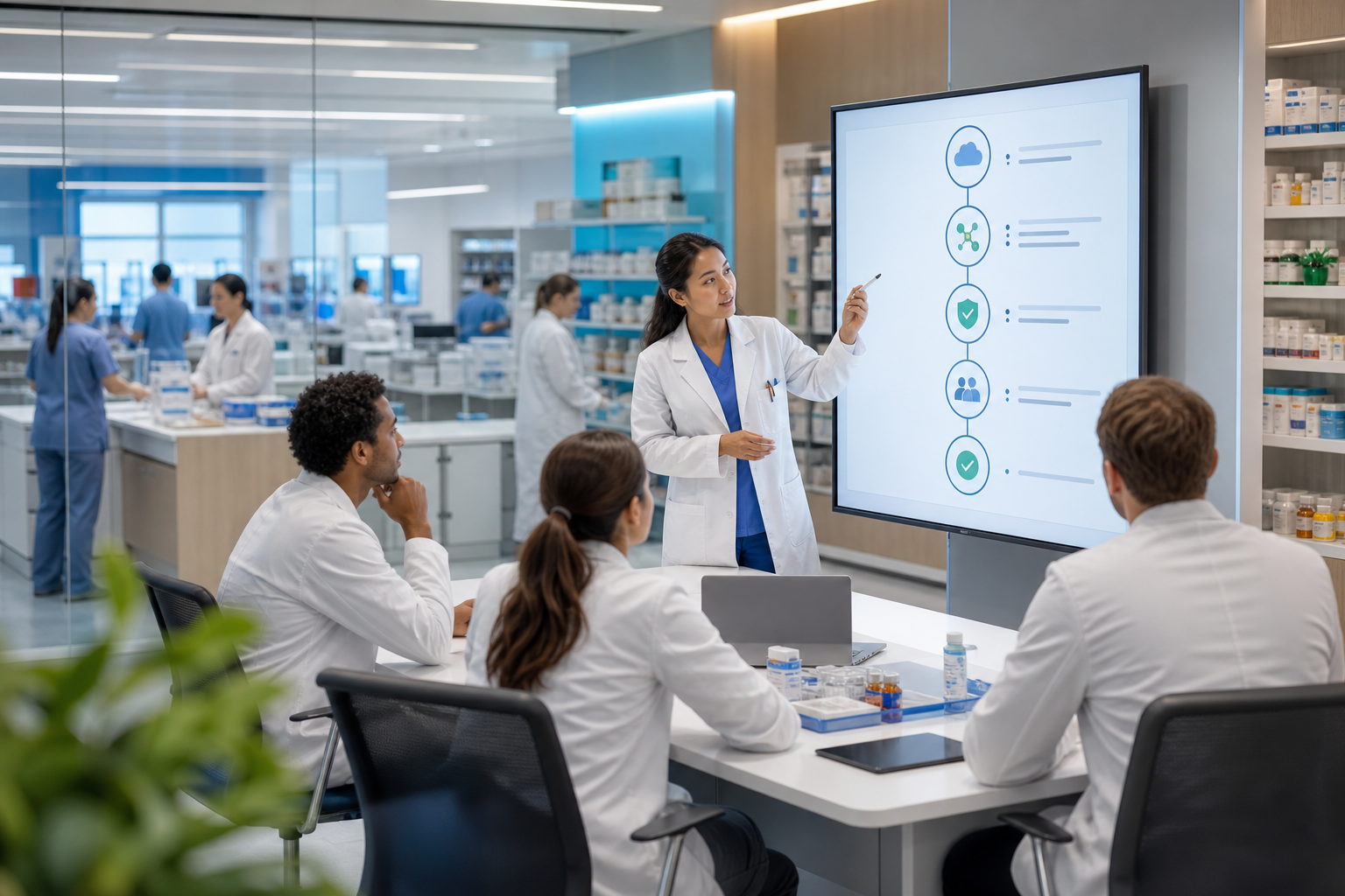 Step-by-step onboarding flow for a hospital chain