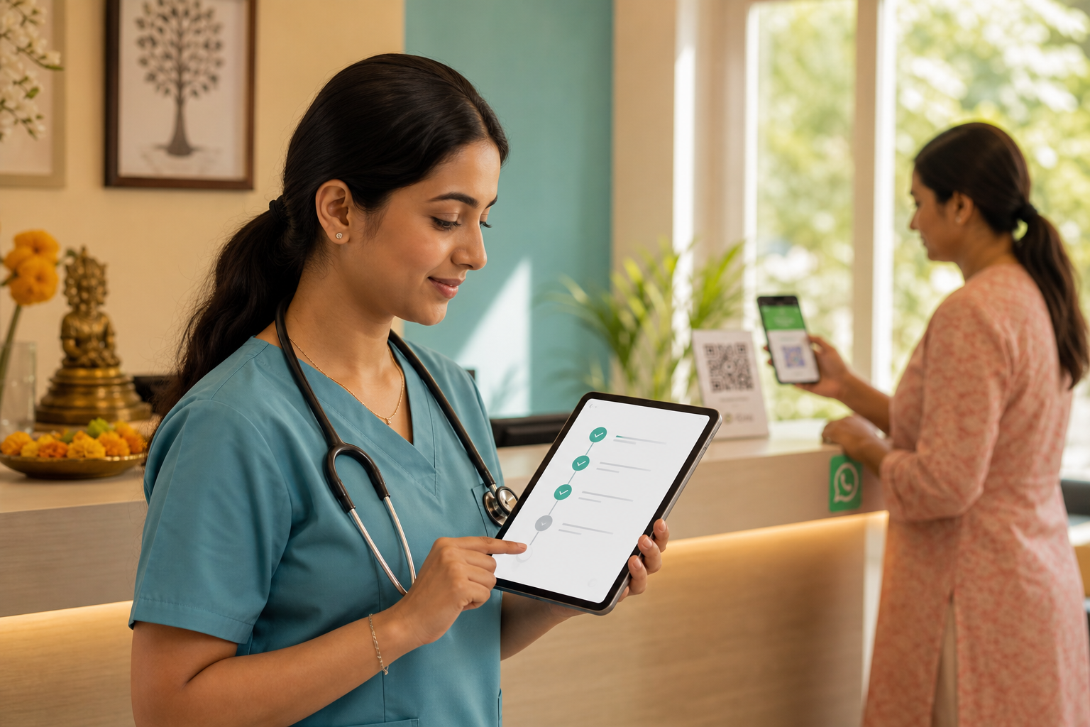Clinic onboarding checklist and WhatsApp setup flow