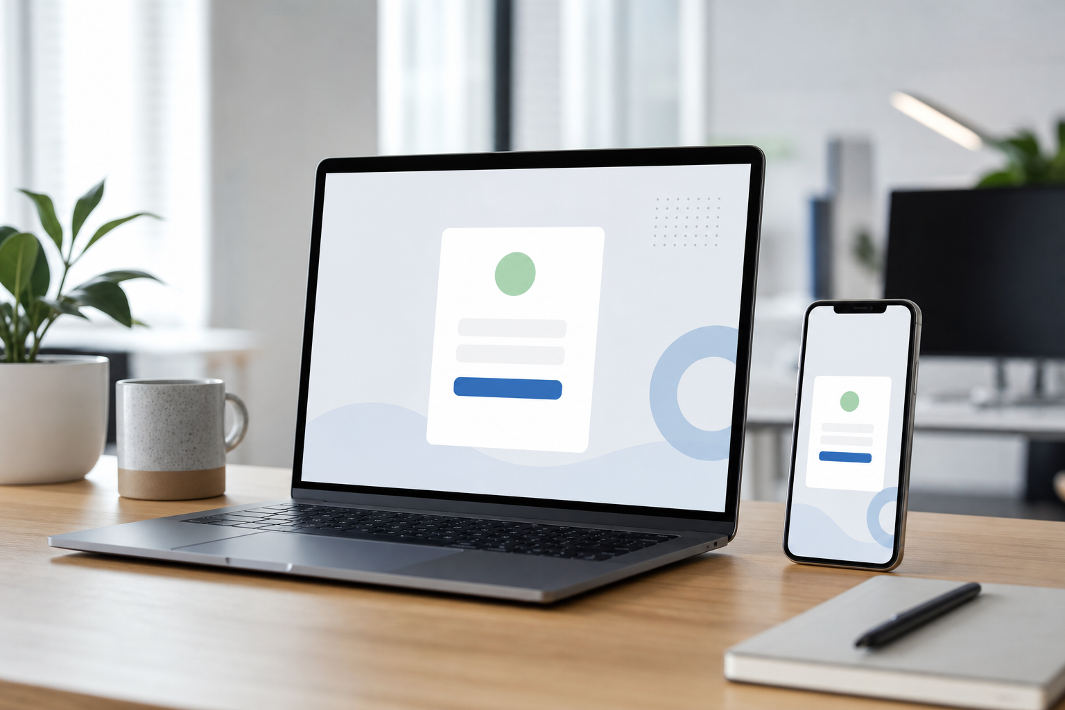 access schedule anywhere login, clean sign-in screen mock with Company ID, username, password, and 2FA prompt